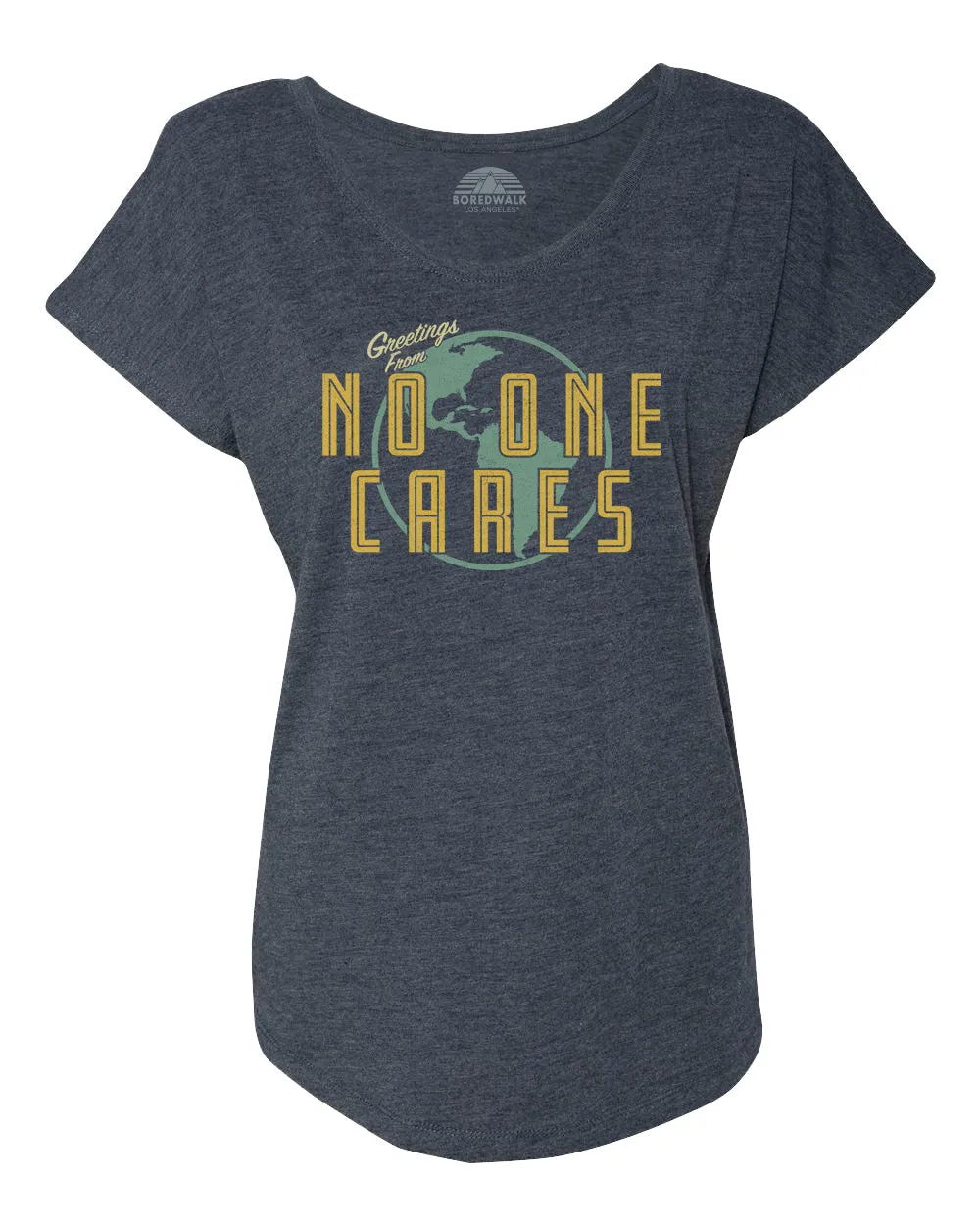 Women's Greetings From No One Cares Scoop Neck T-Shirt