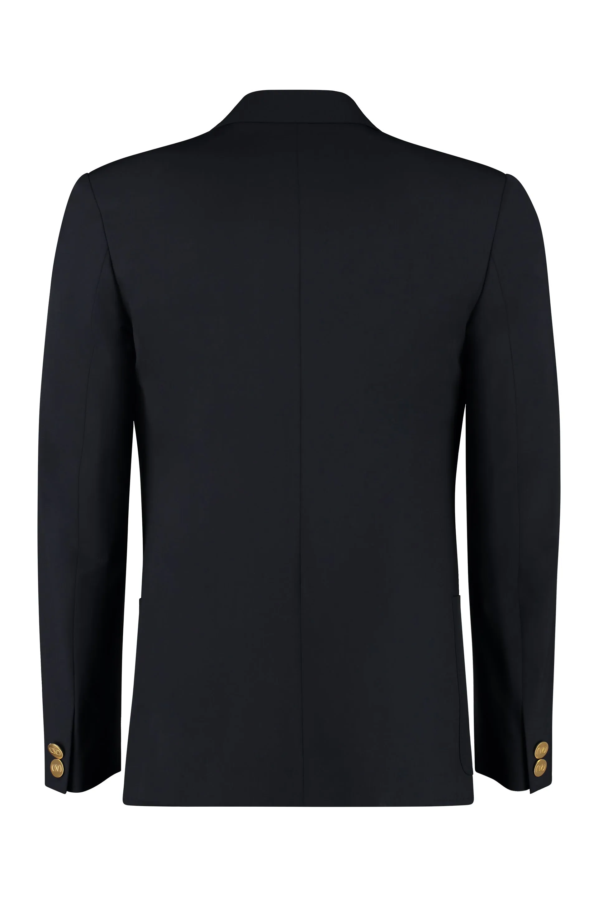 Wool blend double-breasted jacket