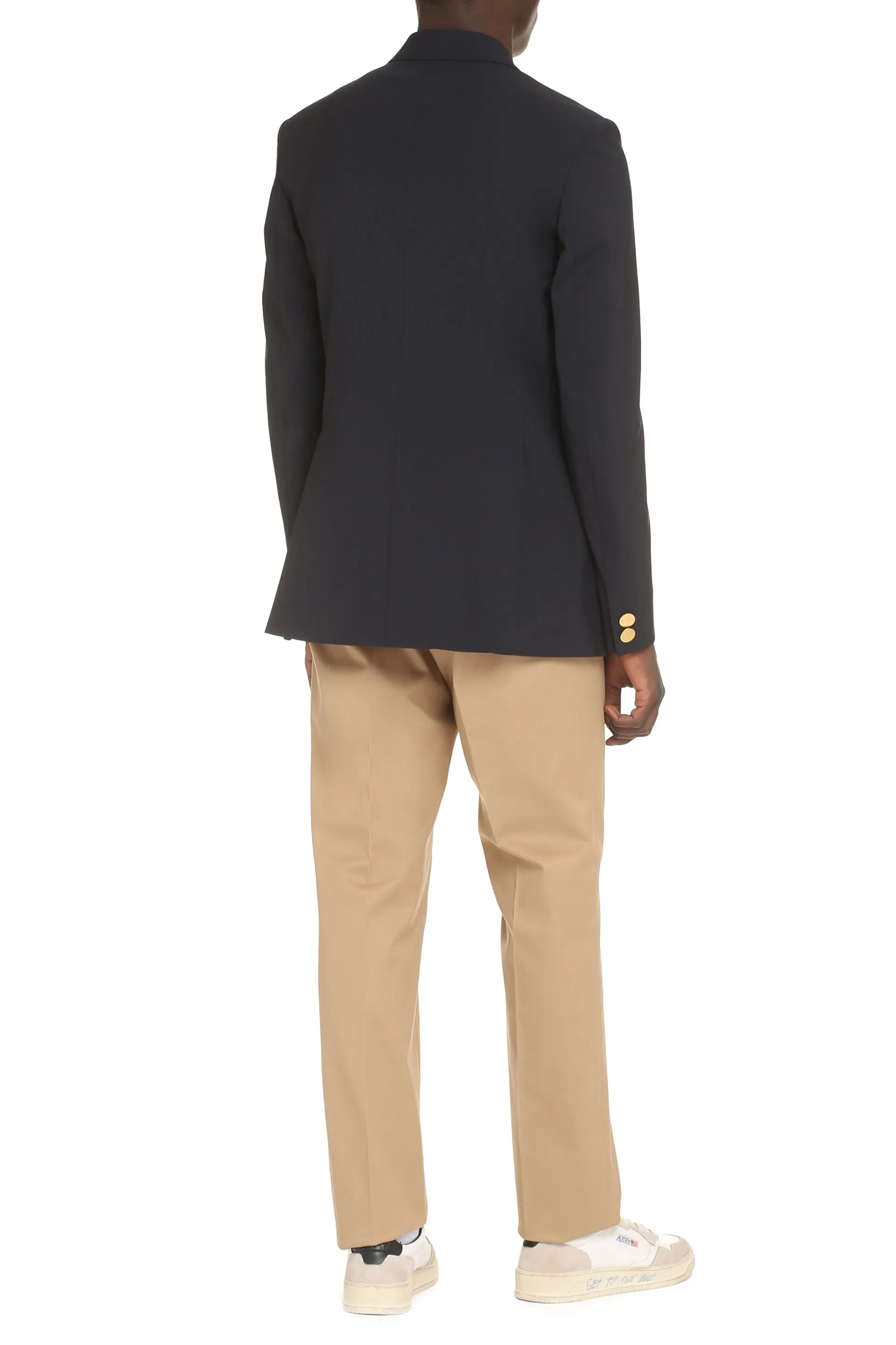 Wool blend double-breasted jacket
