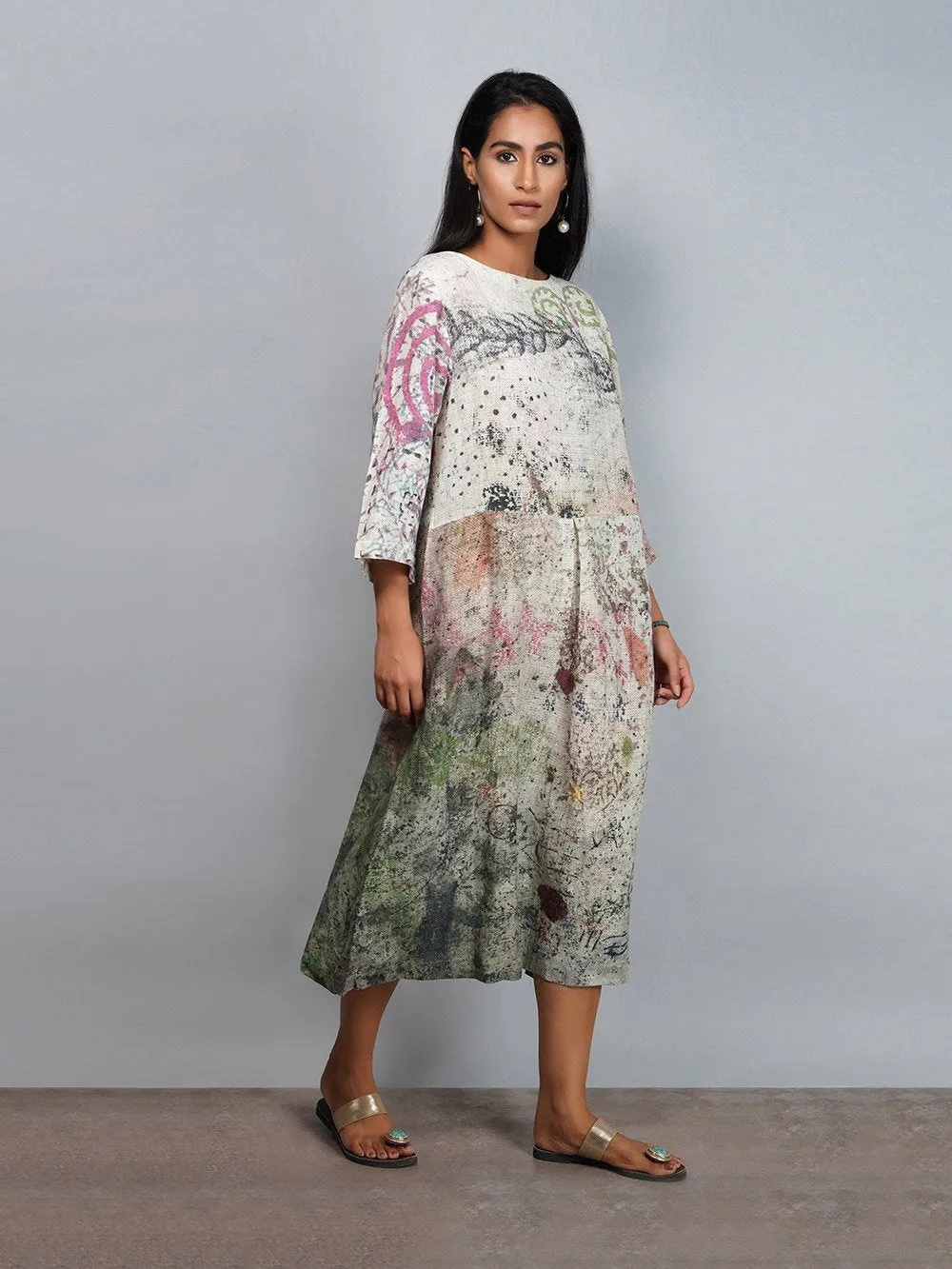 Yavi   I   Prtinted Linen Dress