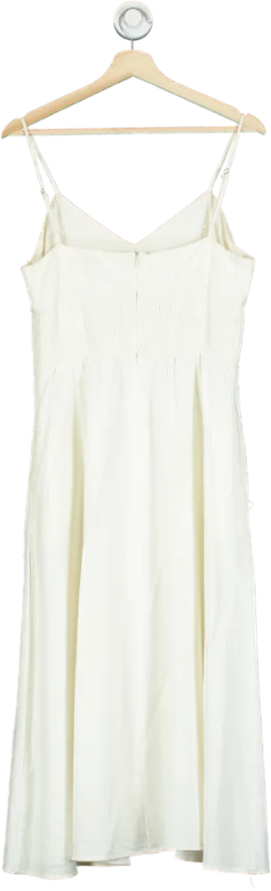 ZARA Cream Linen Blend Dress UK L