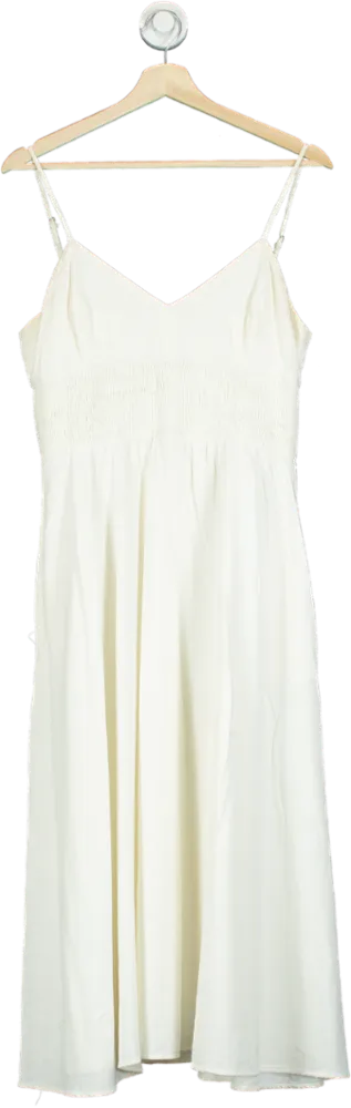 ZARA Cream Linen Blend Dress UK L