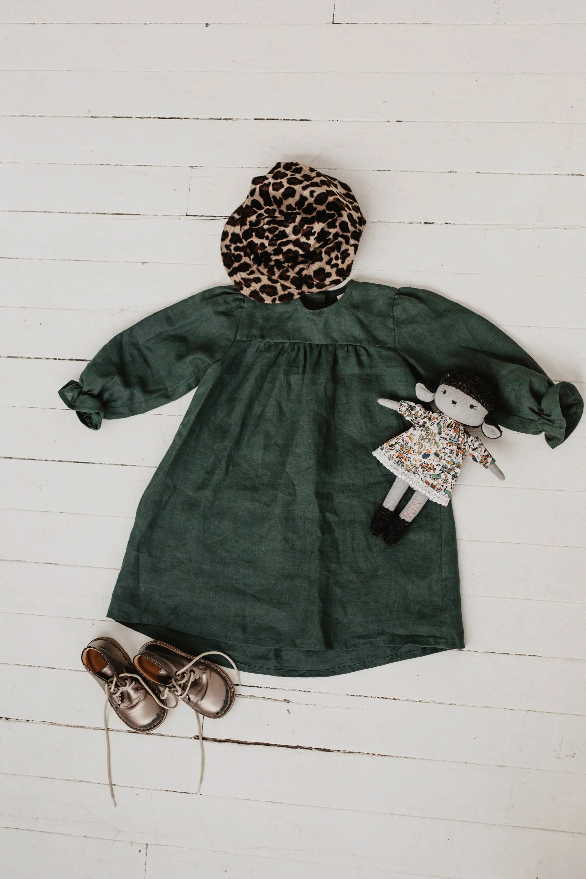 Zemyna Girls Linen Dress | Multiple Colours