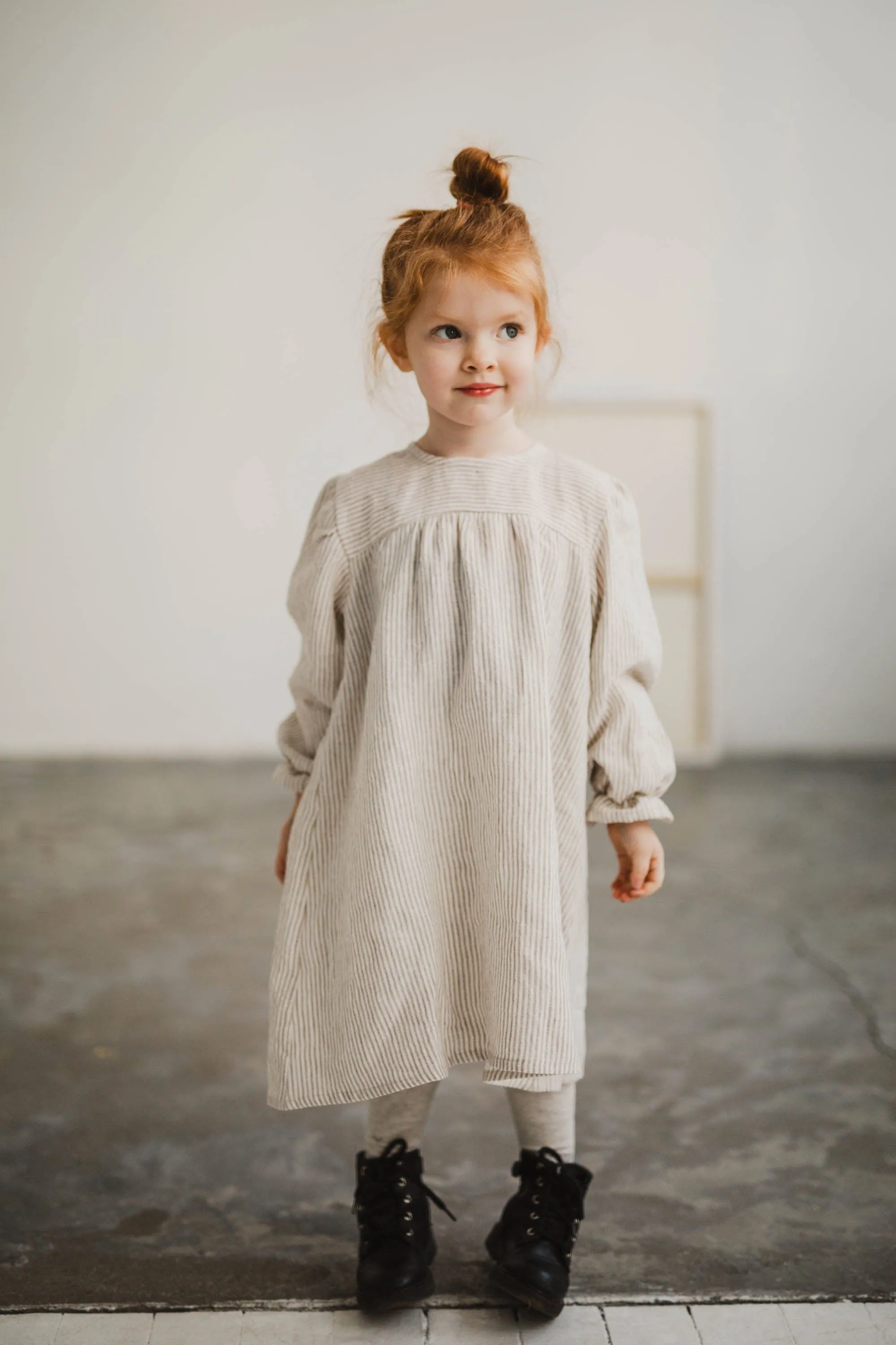 Zemyna Girls Linen Dress | Multiple Colours