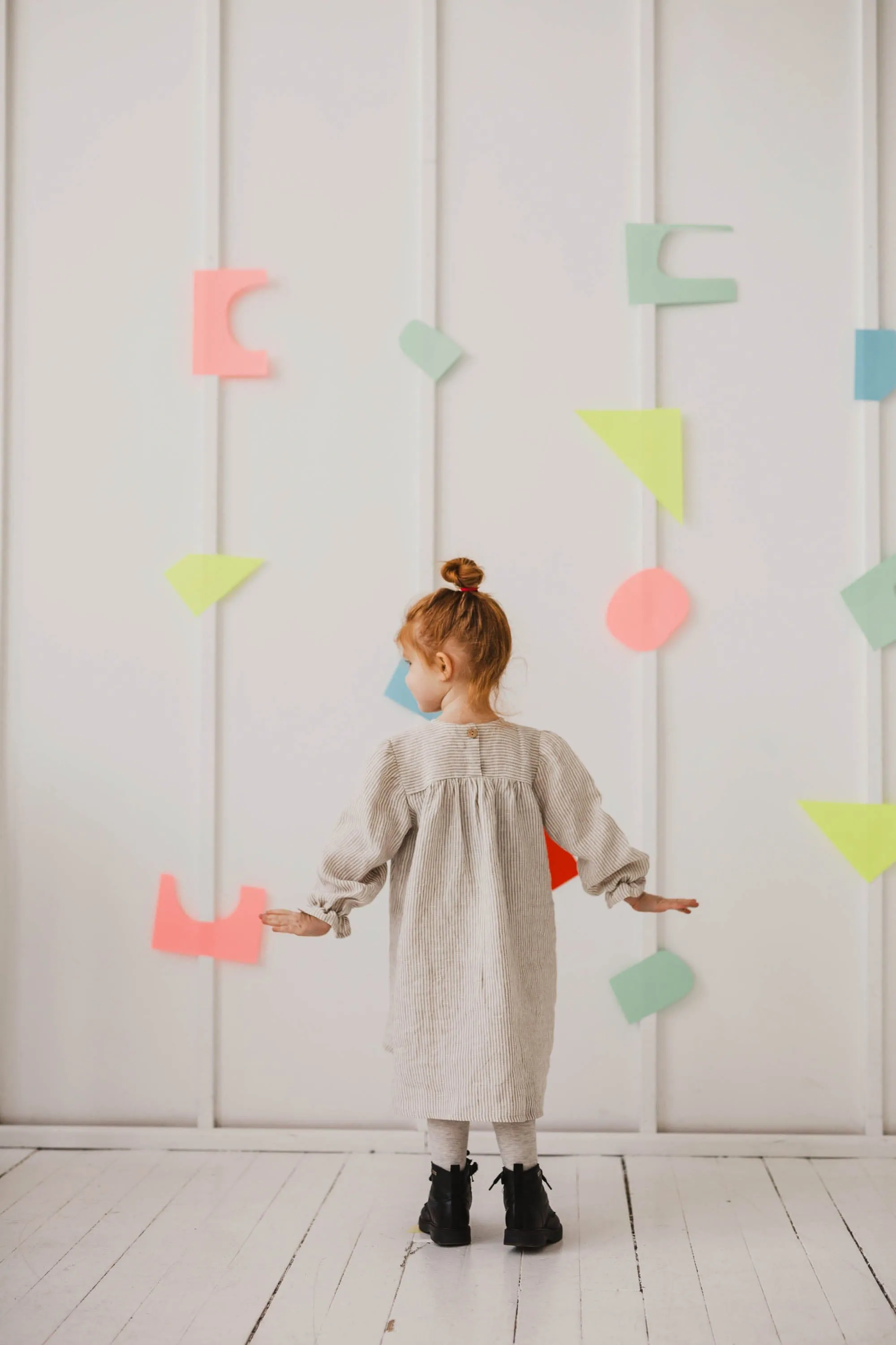 Zemyna Girls Linen Dress | Multiple Colours